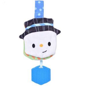 Sunny Days Snowman Baby Toddler Teether & Crinkle Book Multi Textures NEW